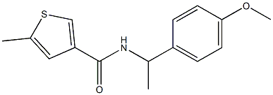 N-[1-(4-methoxyphenyl)ethyl]-5-methylthiophene-3-carboxamide 结构式