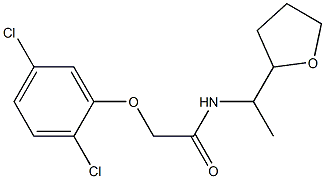 2-(2,5-dichlorophenoxy)-N-[1-(oxolan-2-yl)ethyl]acetamide 结构式