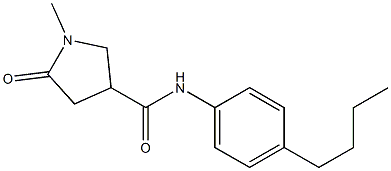 N-(4-butylphenyl)-1-methyl-5-oxopyrrolidine-3-carboxamide 结构式