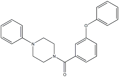 (3-phenoxyphenyl)-(4-phenylpiperazin-1-yl)methanone 结构式