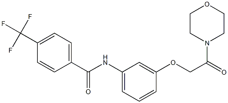 N-[3-(2-morpholin-4-yl-2-oxoethoxy)phenyl]-4-(trifluoromethyl)benzamide 结构式