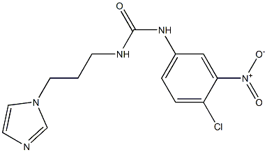 1-(4-chloro-3-nitrophenyl)-3-(3-imidazol-1-ylpropyl)urea 结构式