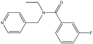 N-ethyl-3-fluoro-N-(pyridin-4-ylmethyl)benzamide 结构式