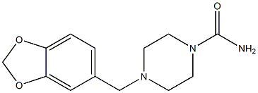 4-(1,3-benzodioxol-5-ylmethyl)piperazine-1-carboxamide 结构式