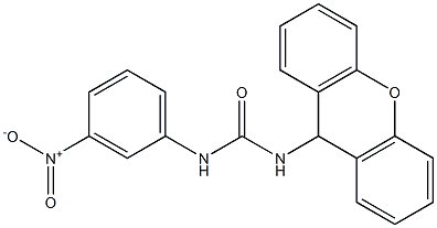 1-(3-nitrophenyl)-3-(9H-xanthen-9-yl)urea 结构式