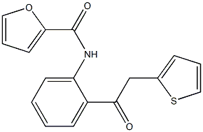 N-[2-(2-thiophen-2-ylacetyl)phenyl]furan-2-carboxamide 结构式
