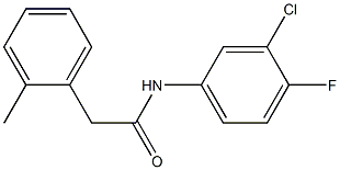 N-(3-chloro-4-fluorophenyl)-2-(2-methylphenyl)acetamide 结构式