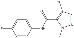 4-chloro-N-(4-fluorophenyl)-2-methylpyrazole-3-carboxamide 结构式