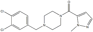 [4-[(3,4-dichlorophenyl)methyl]piperazin-1-yl]-(2-methylpyrazol-3-yl)methanone 结构式