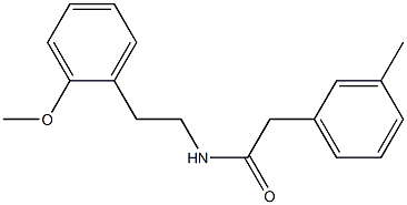 N-[2-(2-methoxyphenyl)ethyl]-2-(3-methylphenyl)acetamide 结构式