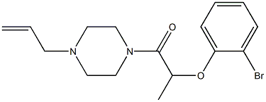 2-(2-bromophenoxy)-1-(4-prop-2-enylpiperazin-1-yl)propan-1-one 结构式