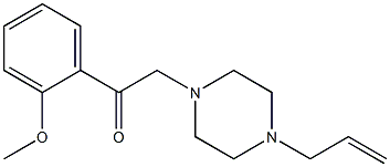 2-(2-methoxyphenyl)-1-(4-prop-2-enylpiperazin-1-yl)ethanone 结构式