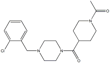 1-[4-[4-[(2-chlorophenyl)methyl]piperazine-1-carbonyl]piperidin-1-yl]ethanone 结构式