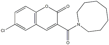 3-(azocane-1-carbonyl)-6-chlorochromen-2-one 结构式