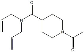 1-acetyl-N,N-bis(prop-2-enyl)piperidine-4-carboxamide 结构式