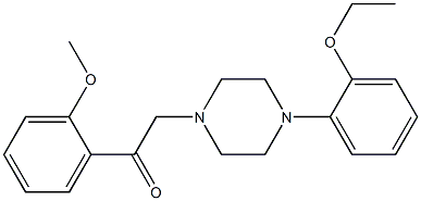 1-[4-(2-ethoxyphenyl)piperazin-1-yl]-2-(2-methoxyphenyl)ethanone 结构式