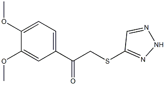 1-(3,4-dimethoxyphenyl)-2-(2H-triazol-4-ylsulfanyl)ethanone 结构式