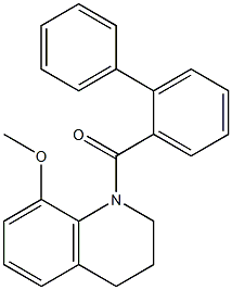 (8-methoxy-3,4-dihydro-2H-quinolin-1-yl)-(2-phenylphenyl)methanone 结构式