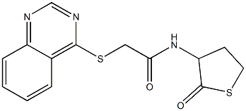 N-(2-oxothiolan-3-yl)-2-quinazolin-4-ylsulfanylacetamide 结构式