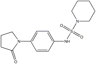 N-[4-(2-oxopyrrolidin-1-yl)phenyl]piperidine-1-sulfonamide 结构式