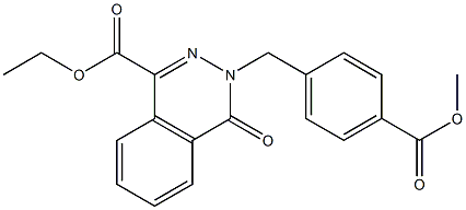 ethyl 3-[(4-methoxycarbonylphenyl)methyl]-4-oxophthalazine-1-carboxylate 结构式