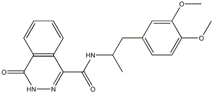 N-[1-(3,4-dimethoxyphenyl)propan-2-yl]-4-oxo-3H-phthalazine-1-carboxamide 结构式