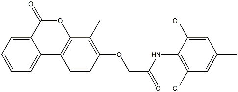 N-(2,6-dichloro-4-methylphenyl)-2-(4-methyl-6-oxobenzo[c]chromen-3-yl)oxyacetamide 结构式