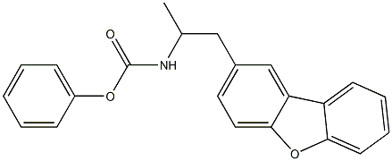 phenyl N-(1-dibenzofuran-2-ylpropan-2-yl)carbamate 结构式