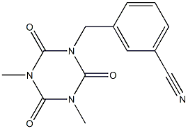 3-[(3,5-dimethyl-2,4,6-trioxo-1,3,5-triazinan-1-yl)methyl]benzonitrile 结构式