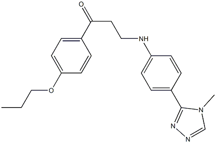 3-[4-(4-methyl-1,2,4-triazol-3-yl)anilino]-1-(4-propoxyphenyl)propan-1-one 结构式