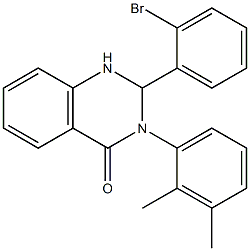 2-(2-bromophenyl)-3-(2,3-dimethylphenyl)-1,2-dihydroquinazolin-4-one 结构式