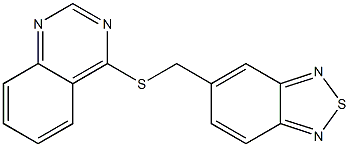 5-(quinazolin-4-ylsulfanylmethyl)-2,1,3-benzothiadiazole 结构式