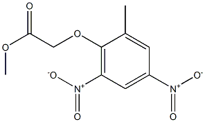 methyl 2-(2-methyl-4,6-dinitrophenoxy)acetate 结构式