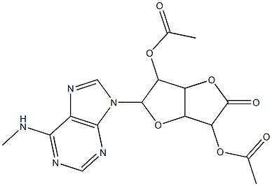 [6-acetyloxy-2-[6-(methylamino)purin-9-yl]-5-oxo-3,3a,6,6a-tetrahydro-2H-furo[3,2-b]furan-3-yl] acetate 结构式