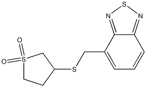 3-(2,1,3-benzothiadiazol-4-ylmethylsulfanyl)thiolane 1,1-dioxide 结构式