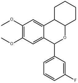 6-(3-fluorophenyl)-8,9-dimethoxy-2,3,4,4a,6,10b-hexahydro-1H-benzo[c]chromene 结构式