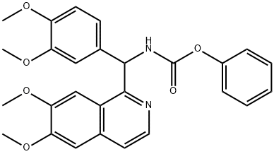 phenyl N-[(6,7-dimethoxyisoquinolin-1-yl)-(3,4-dimethoxyphenyl)methyl]carbamate 结构式