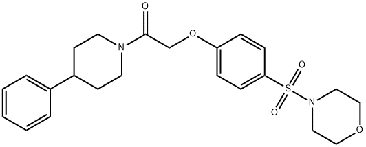 2-(4-morpholin-4-ylsulfonylphenoxy)-1-(4-phenylpiperidin-1-yl)ethanone 结构式