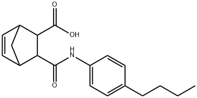 2-[(4-butylphenyl)carbamoyl]bicyclo[2.2.1]hept-5-ene-3-carboxylic acid 结构式