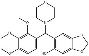 6-[morpholin-4-yl-(2,3,4-trimethoxyphenyl)methyl]-1,3-benzodioxol-5-ol 结构式
