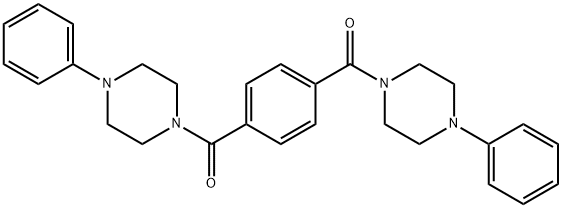 [4-(4-phenylpiperazine-1-carbonyl)phenyl]-(4-phenylpiperazin-1-yl)methanone 结构式