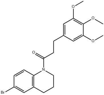 1-(6-bromo-3,4-dihydro-2H-quinolin-1-yl)-3-(3,4,5-trimethoxyphenyl)propan-1-one 结构式