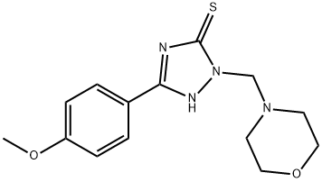 5-(4-methoxyphenyl)-2-(morpholin-4-ylmethyl)-1H-1,2,4-triazole-3-thione 结构式