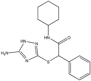 2-[(5-amino-1H-1,2,4-triazol-3-yl)sulfanyl]-N-cyclohexyl-2-phenylacetamide 结构式