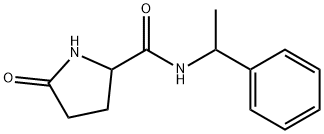 5-oxo-N-(1-phenylethyl)pyrrolidine-2-carboxamide 结构式