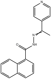 N-[(E)-1-pyridin-4-ylethylideneamino]naphthalene-1-carboxamide 结构式