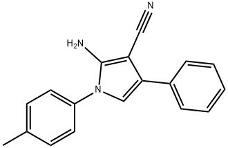 2-amino-1-(4-methylphenyl)-4-phenylpyrrole-3-carbonitrile 结构式