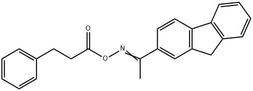 [(Z)-1-(9H-fluoren-2-yl)ethylideneamino] 3-phenylpropanoate 结构式