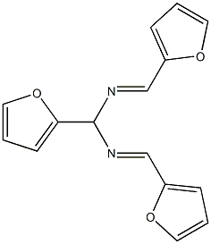 (E)-1-(furan-2-yl)-N-[furan-2-yl-[(E)-furan-2-ylmethylideneamino]methyl]methanimine 结构式
