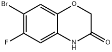 7-溴-6-氟-2H-苯并[B][1,4]噁嗪-3(4H)-酮 结构式